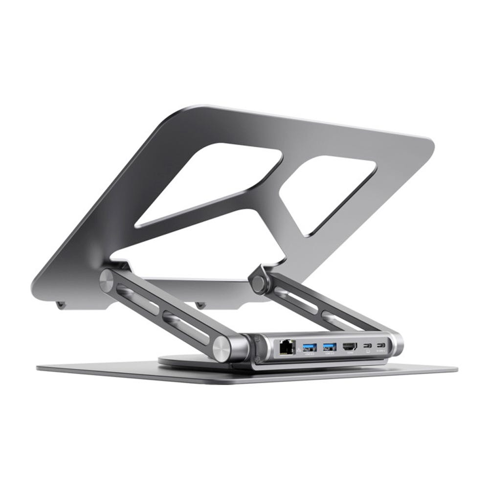 Mbeat Stage S12 Rotating Laptop Stand with USB C Docking Station 