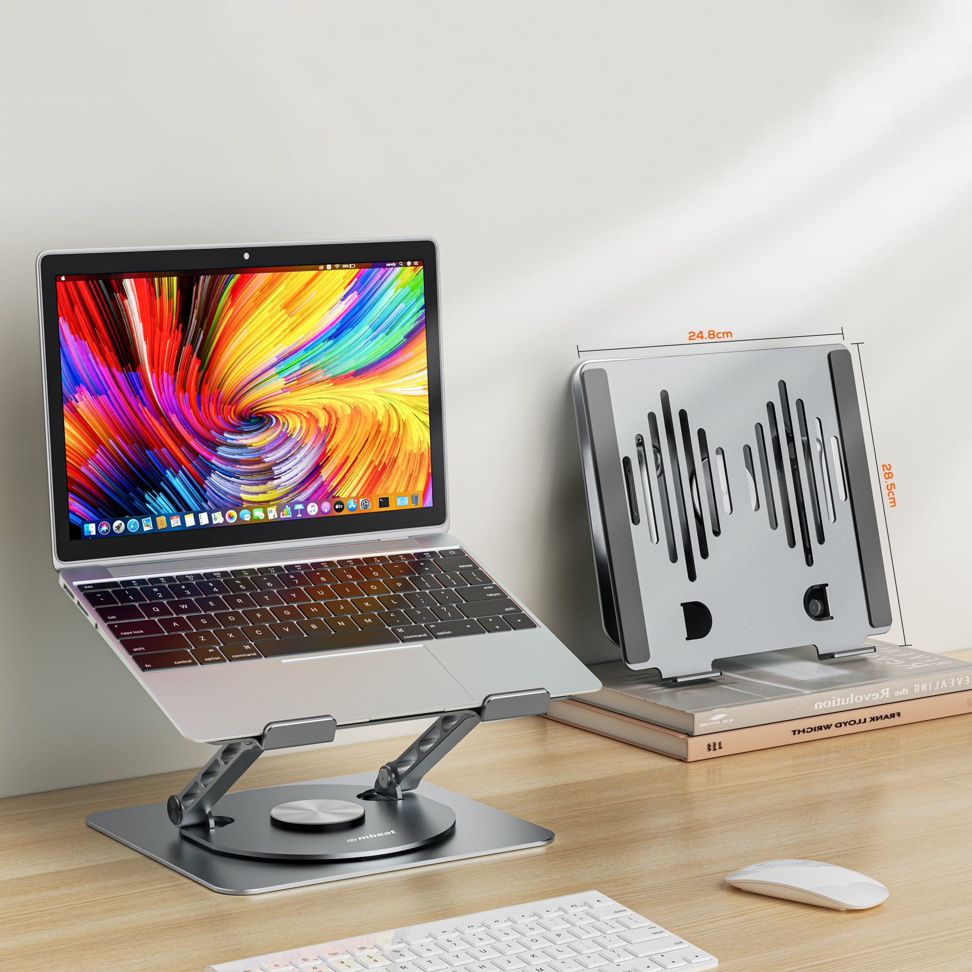 Mbeat Stage S7 Rotating and Height-Adjustable Laptop Stand (Space Grey)