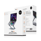 Mbeat S8 Rotating Laptop Stand with RGB Cooling Fan and USB Ports