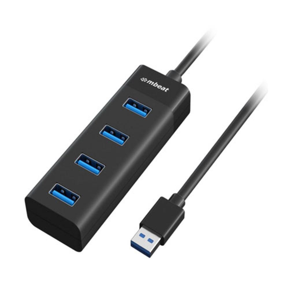 mbeat 4-Port USB 3.0 Hub (Black)