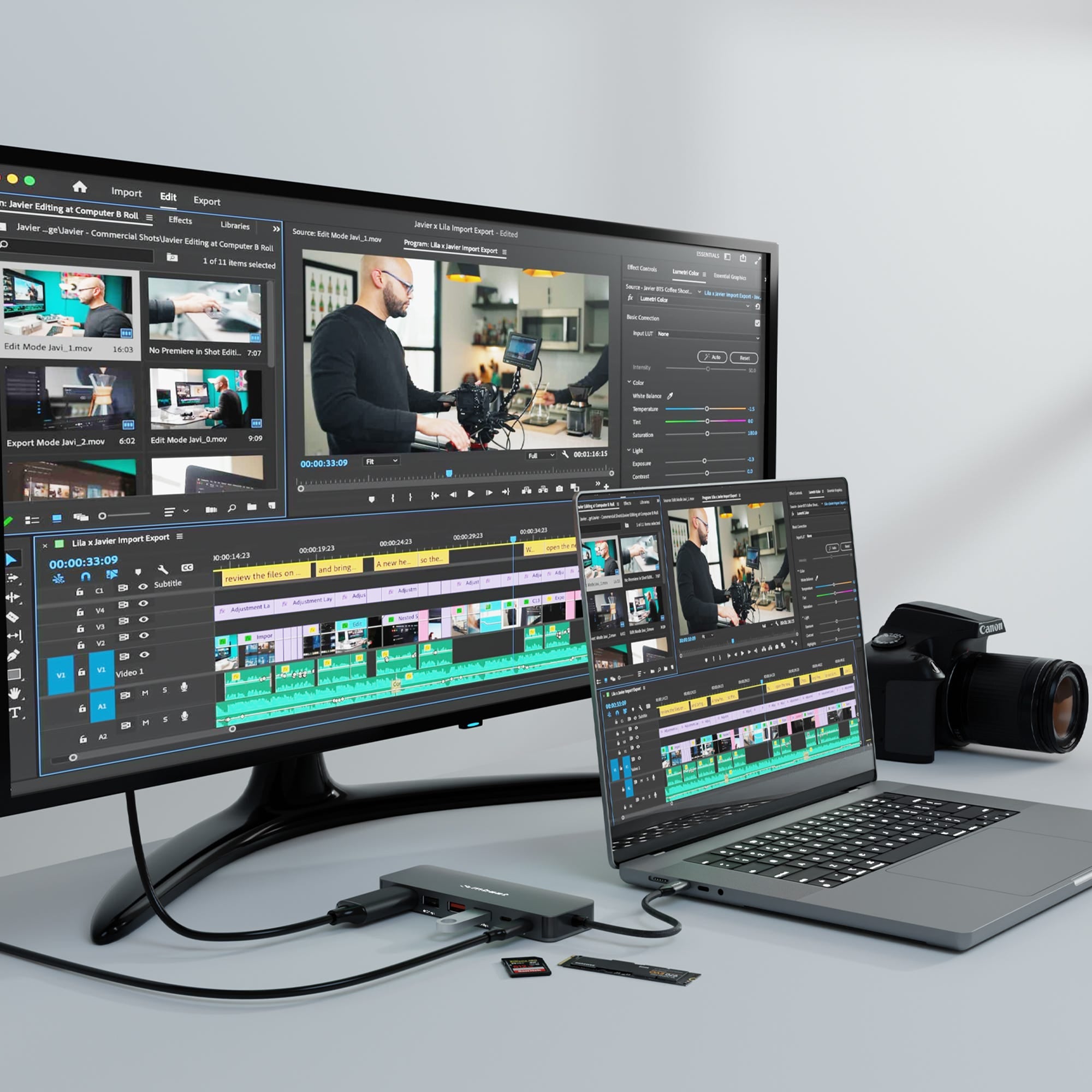 Mbeat Elite 9-in-1 USB-C Multiport Hub with Built-in M.2 NVMe SSD Enclosure