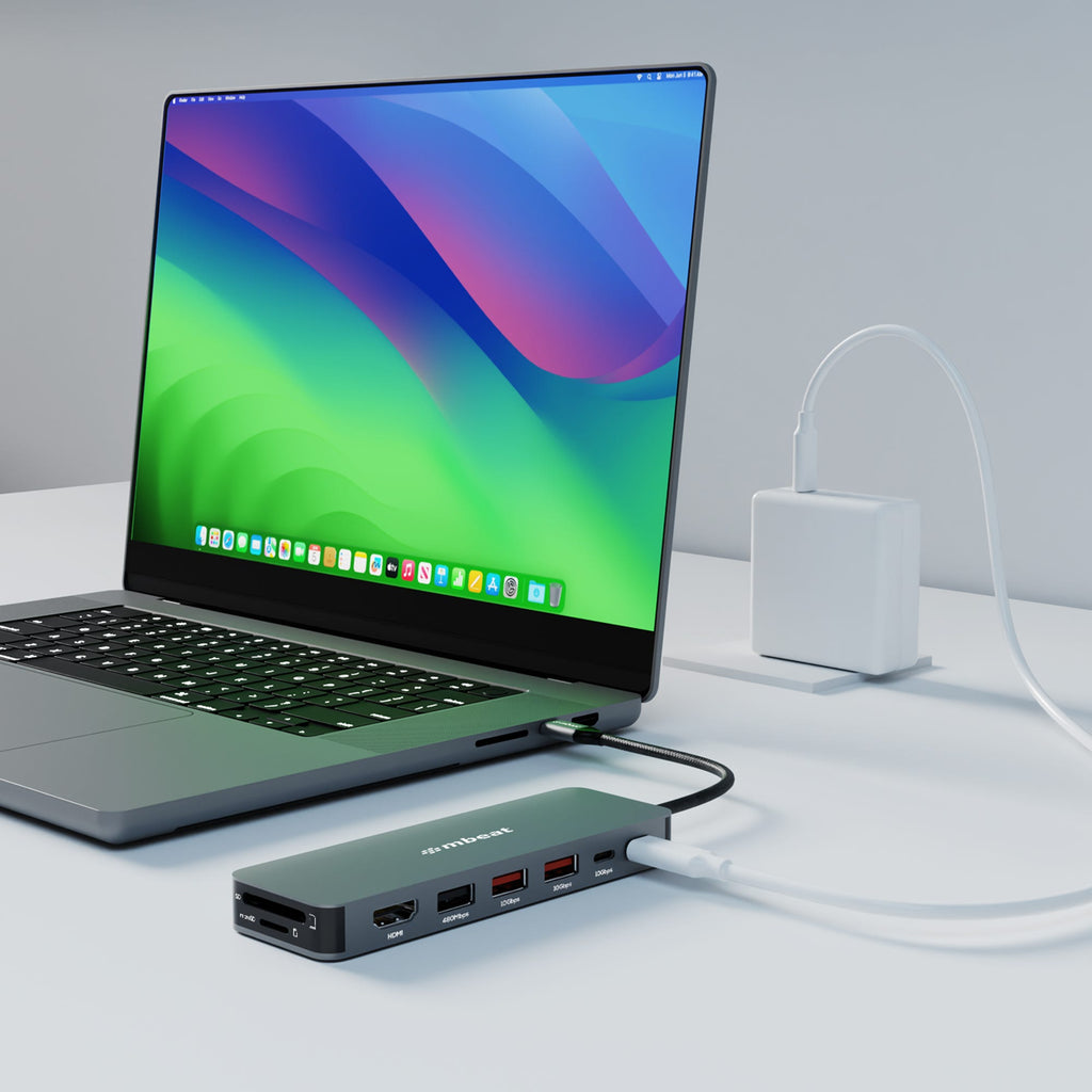 Mbeat Elite 9-in-1 USB-C Multiport Hub with Built-in M.2 NVMe SSD Enclosure