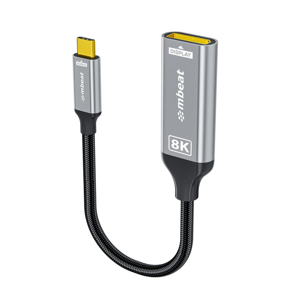Mbeat Tough Link 8K 8K USB-C to DisplayPort Adapter (Space Grey)