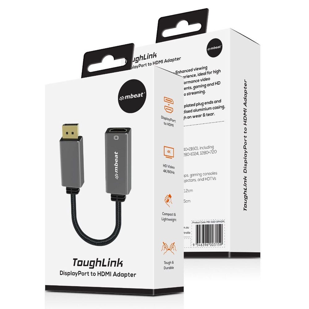 Mbeat Elite Display Port to HDMI Adapter (Space Grey)