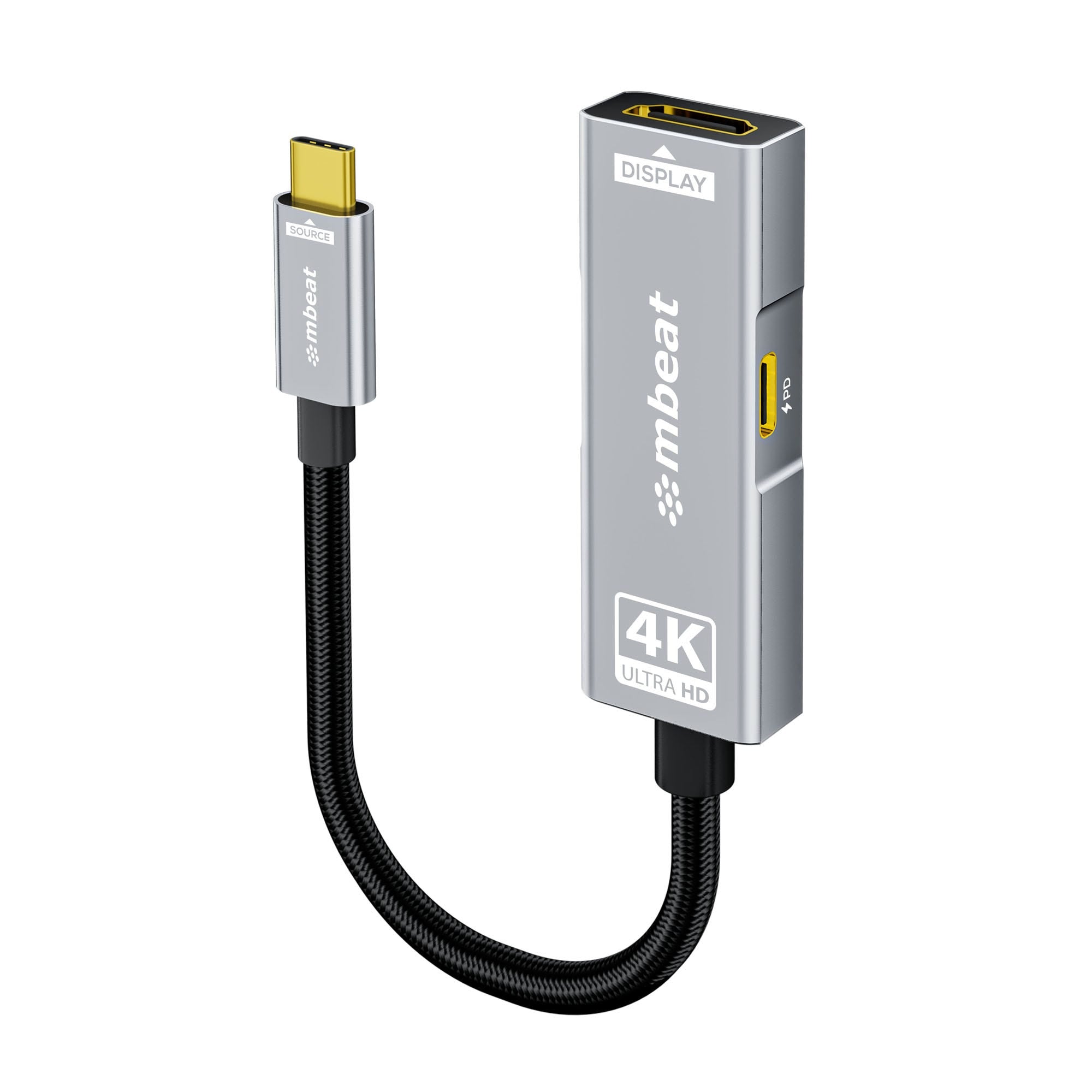 Mbeat Tough Link USB USB-C to HDMI Adapter with 100W PD (Space Grey)