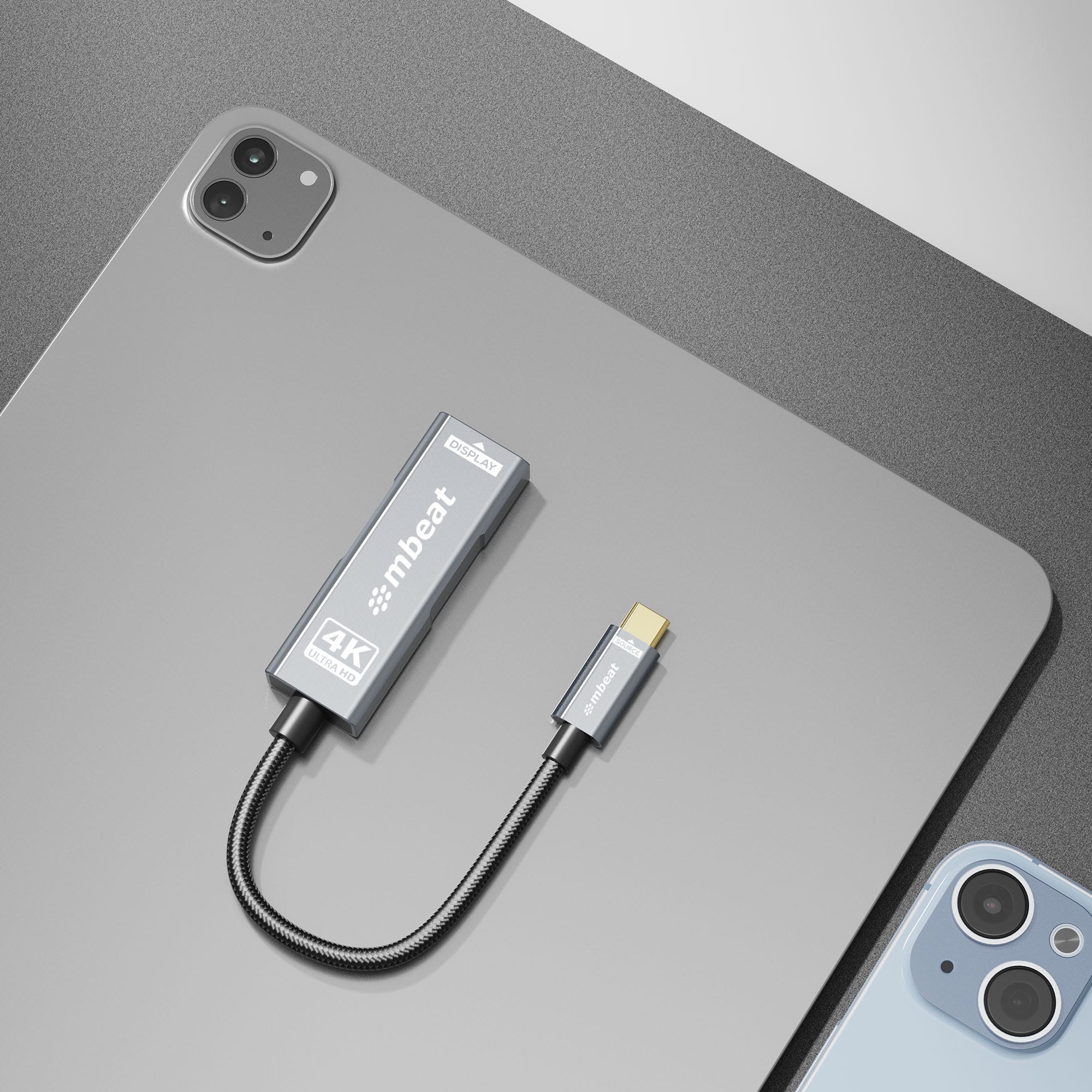 Mbeat Tough Link USB USB-C to HDMI Adapter with 100W PD (Space Grey)