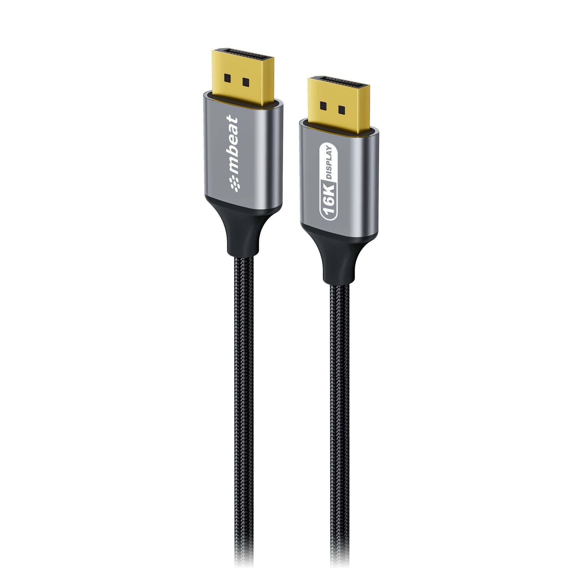 Mbeat Tough Link 1.8m 16K DisplayPort to DisplayPort Cable (Space Grey)