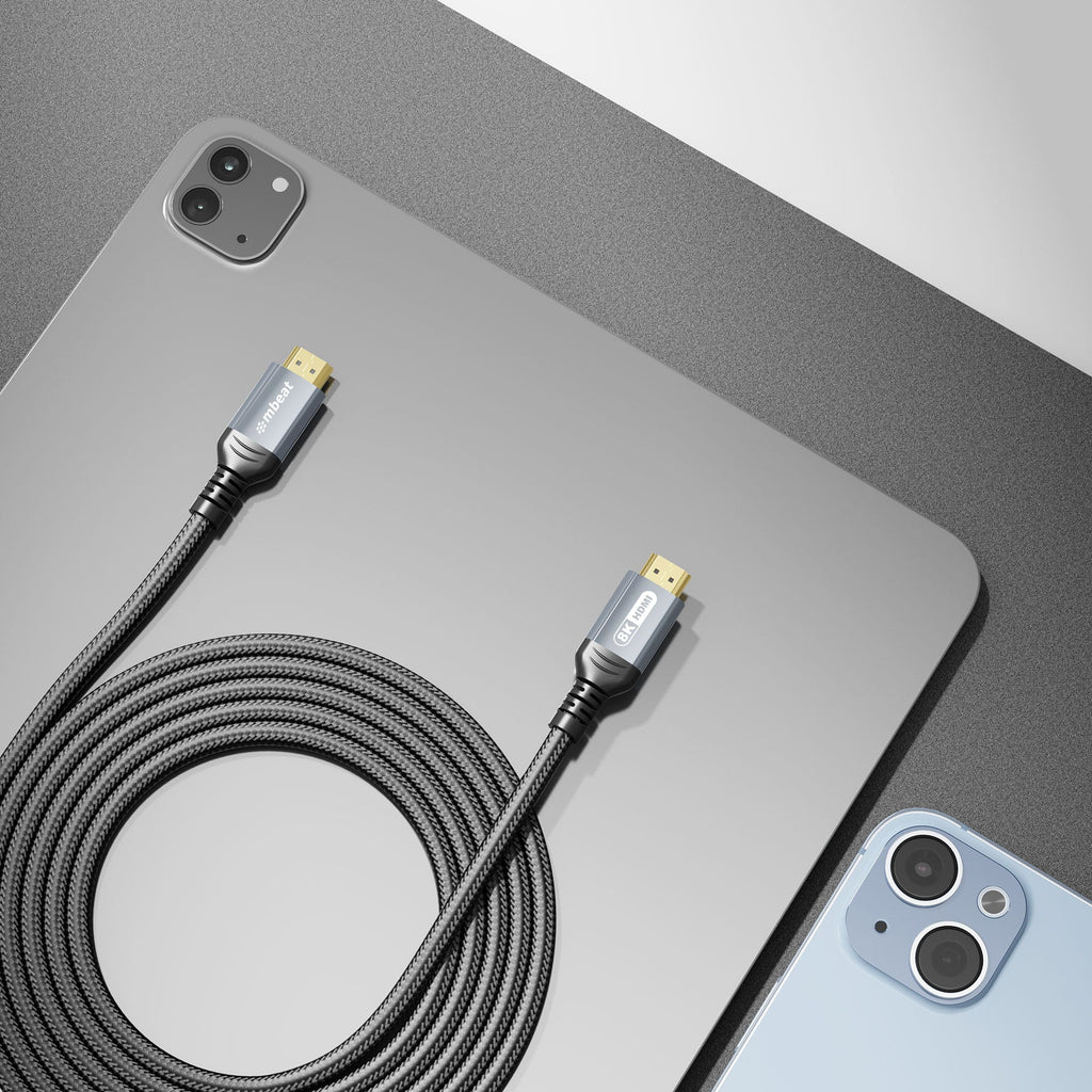 Mbeat Tough Link 3m Certified 8K HDMI Cable (Space Grey)