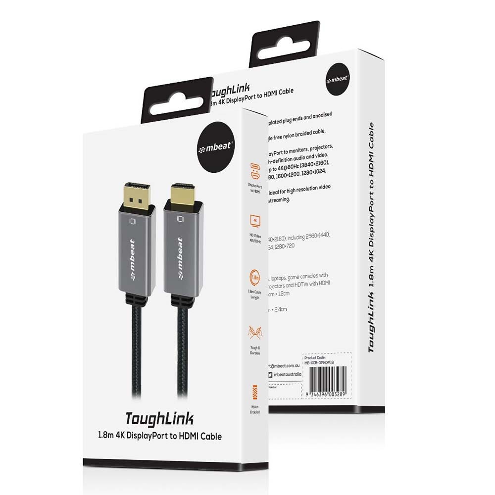 Mbeat Toughlink 1.8m Mini Display Port to HDMI Cable