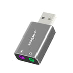 Mbeat Elite USB to 3.5mm Audio and Microphone Adapter (Space Grey)