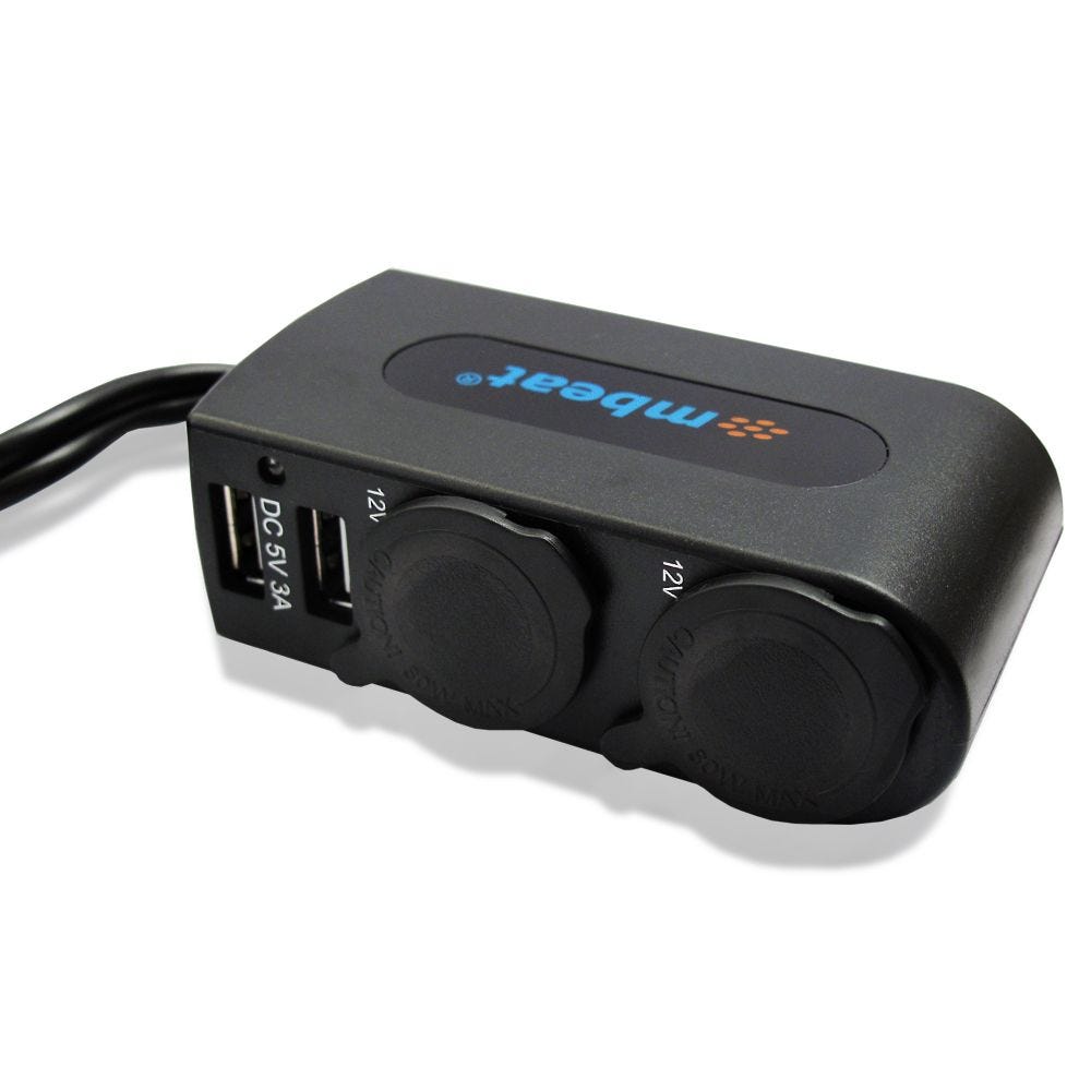 Mbeat 3A/15W dual port USB & Cigaratte Charger for phone & tablet