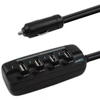 Mbeat 4-Port 40W rapid car charger with ON,OFF switches
