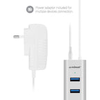 Mbeat 7-Port USB 3.0 Aluminum Slim Hub with Power for PC and MAC