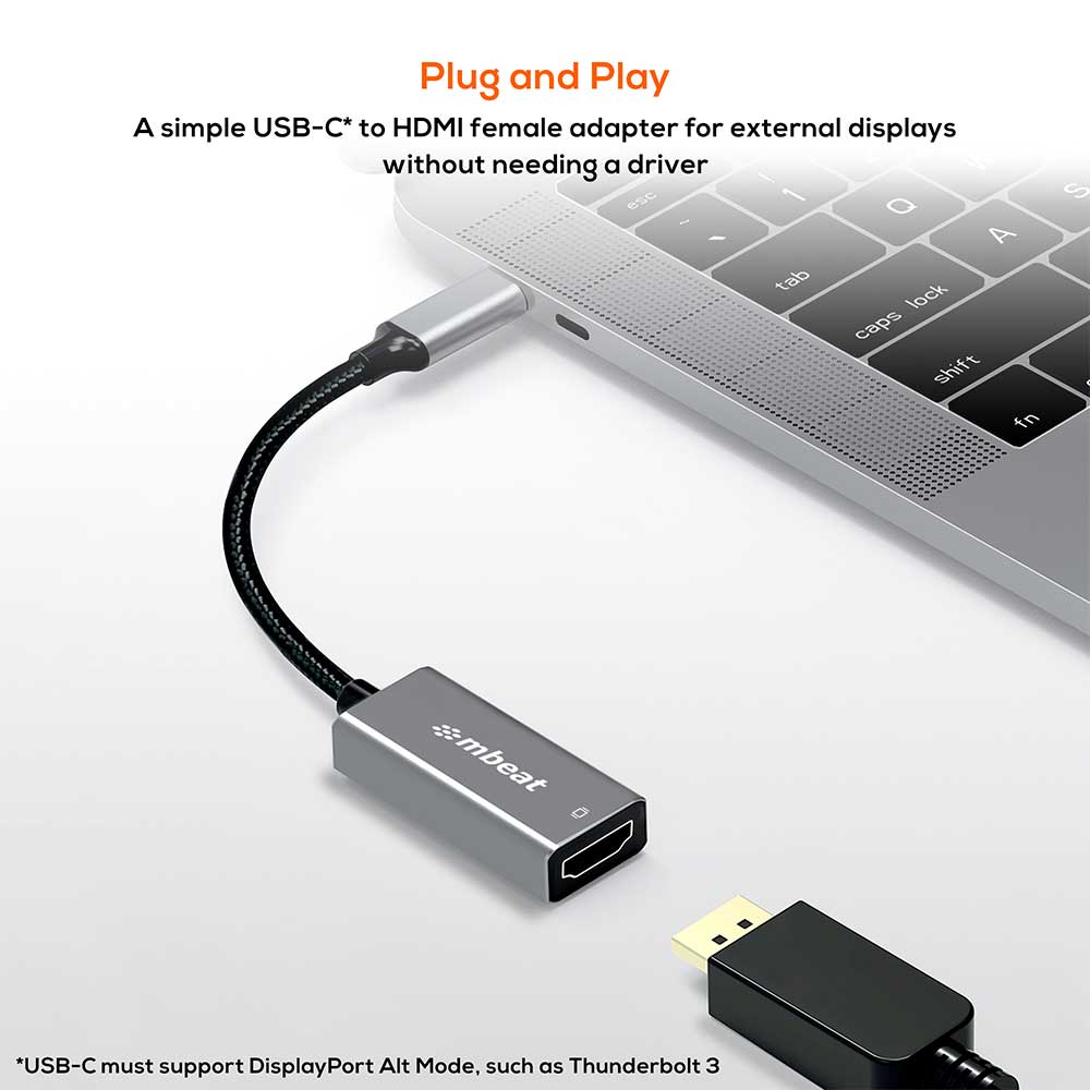 Mbeat Elite USB-C to HDMI Adapter (Space Grey)