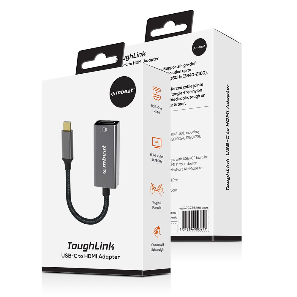 Mbeat Elite USB-C to HDMI Adapter (Space Grey)