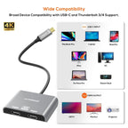 Mbeat Tough Link USB USB-C to Dual 4K 60Hz HDMI MST Adapter (Space Grey)