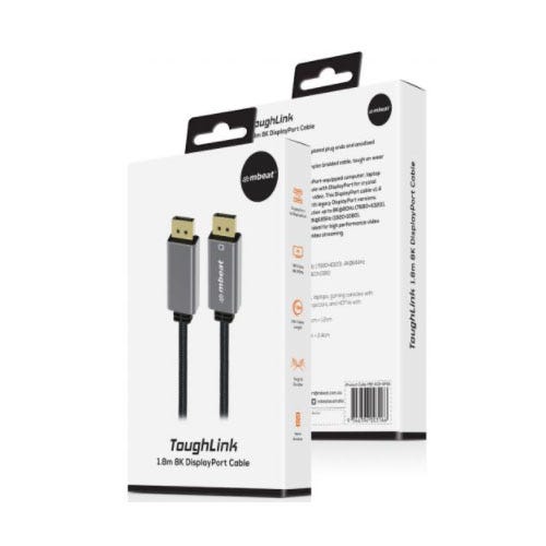 Mbeat Toughlink 1.8m Display Port Cable v1.4