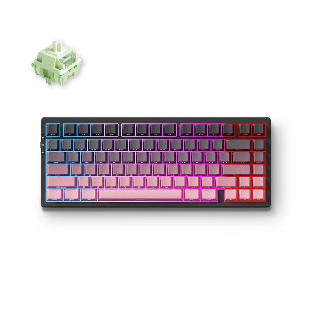 MCHOSE G75 Pro 75% Wireless Keyboard (Black Pink) (Matcha Latte Switch)