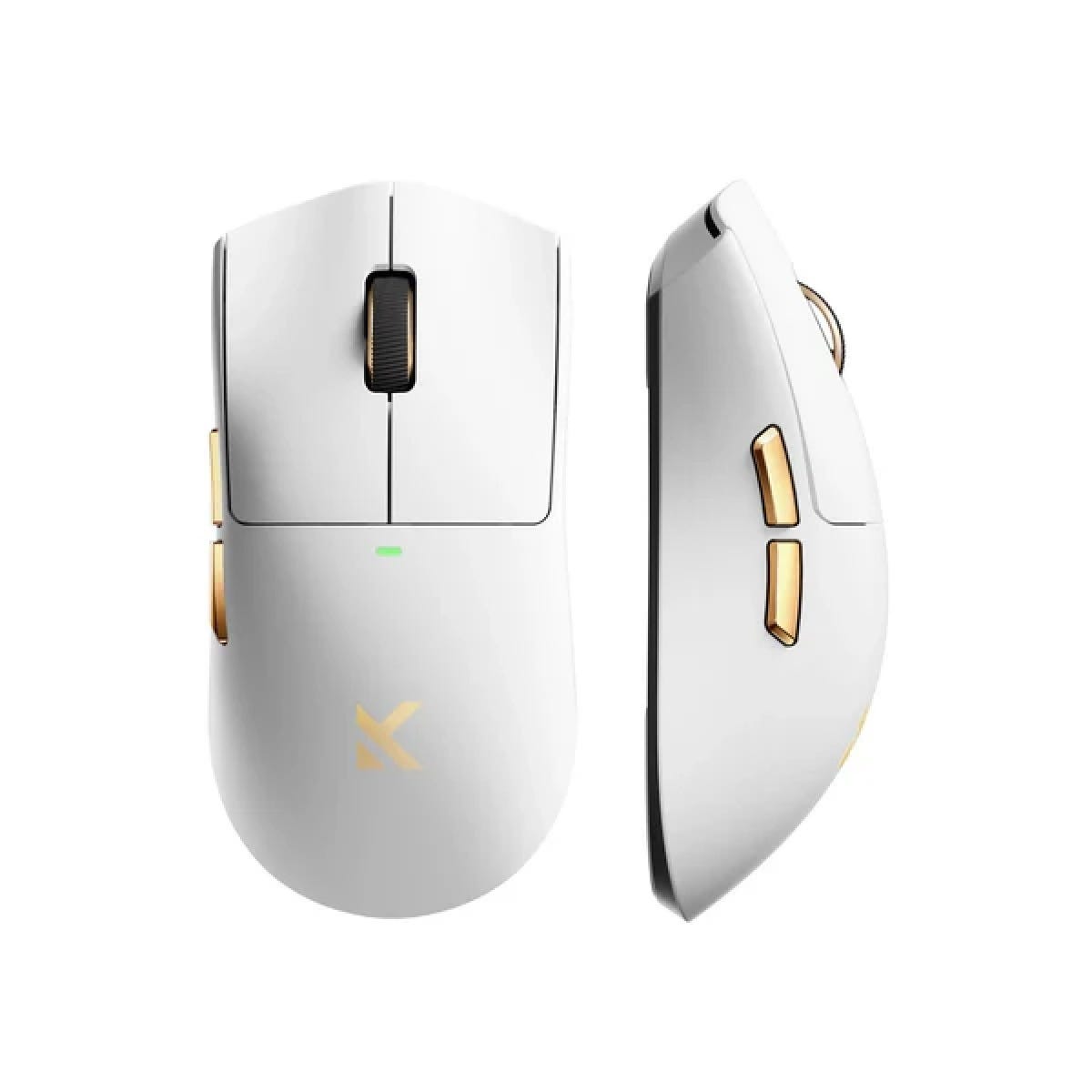 MCHOSE K7 Ultra 8K Wireless Mouse with Charging Dock and Case (White Gold)