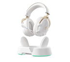 MCHOSE V9 Turbo+ Wireless RGB Gaming Headset with Charging Station (White Gold)