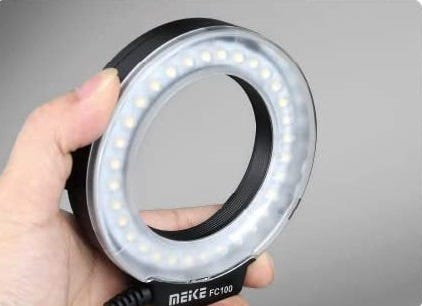 Meike MK-FC110 LED macro ring light with 52-77mm lens thread 