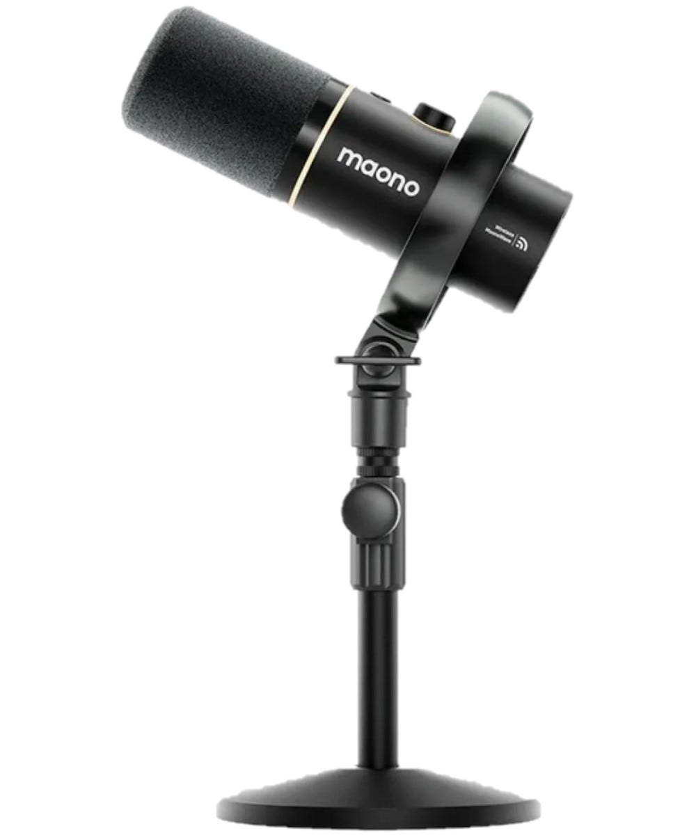 MAONO PD200W Hybrid Podcasting Wireless Microphone (Desktop Stand)