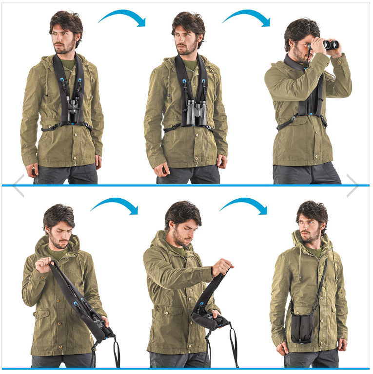 Miggo Strap and Wrap Binocular Harness Black