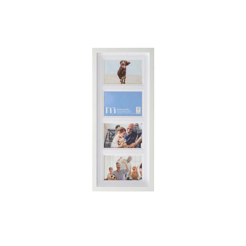 MOMENTS WHITE 8X20 WITH 4-4X6 OPENING 