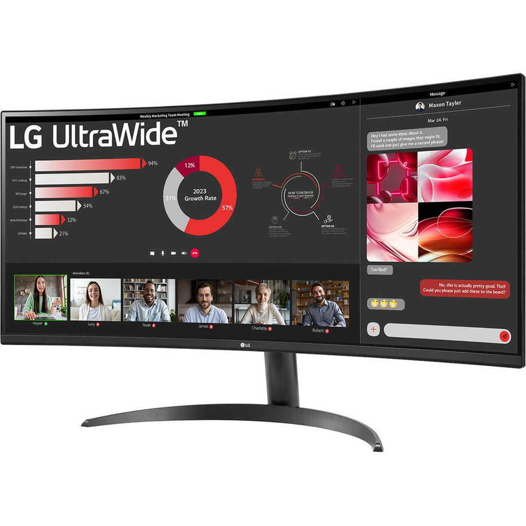 LG 34WR50QK-B 34" Ultra Wide QHD 100Hz Curved Monitor