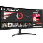 LG 34WR50QK-B 34" Ultra Wide QHD 100Hz Curved Monitor