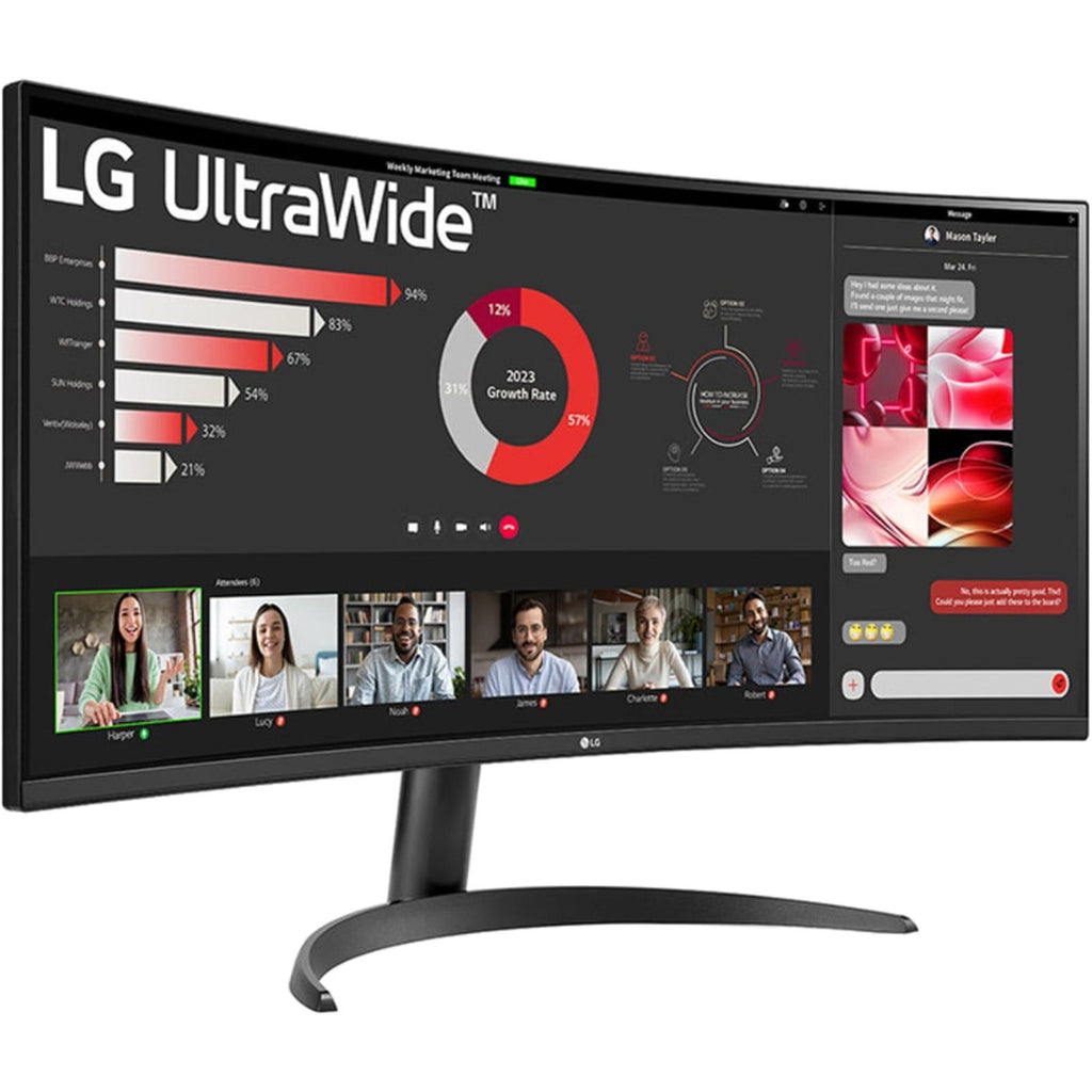 LG 34WR50QK-B 34" Ultra Wide QHD 100Hz Curved Monitor