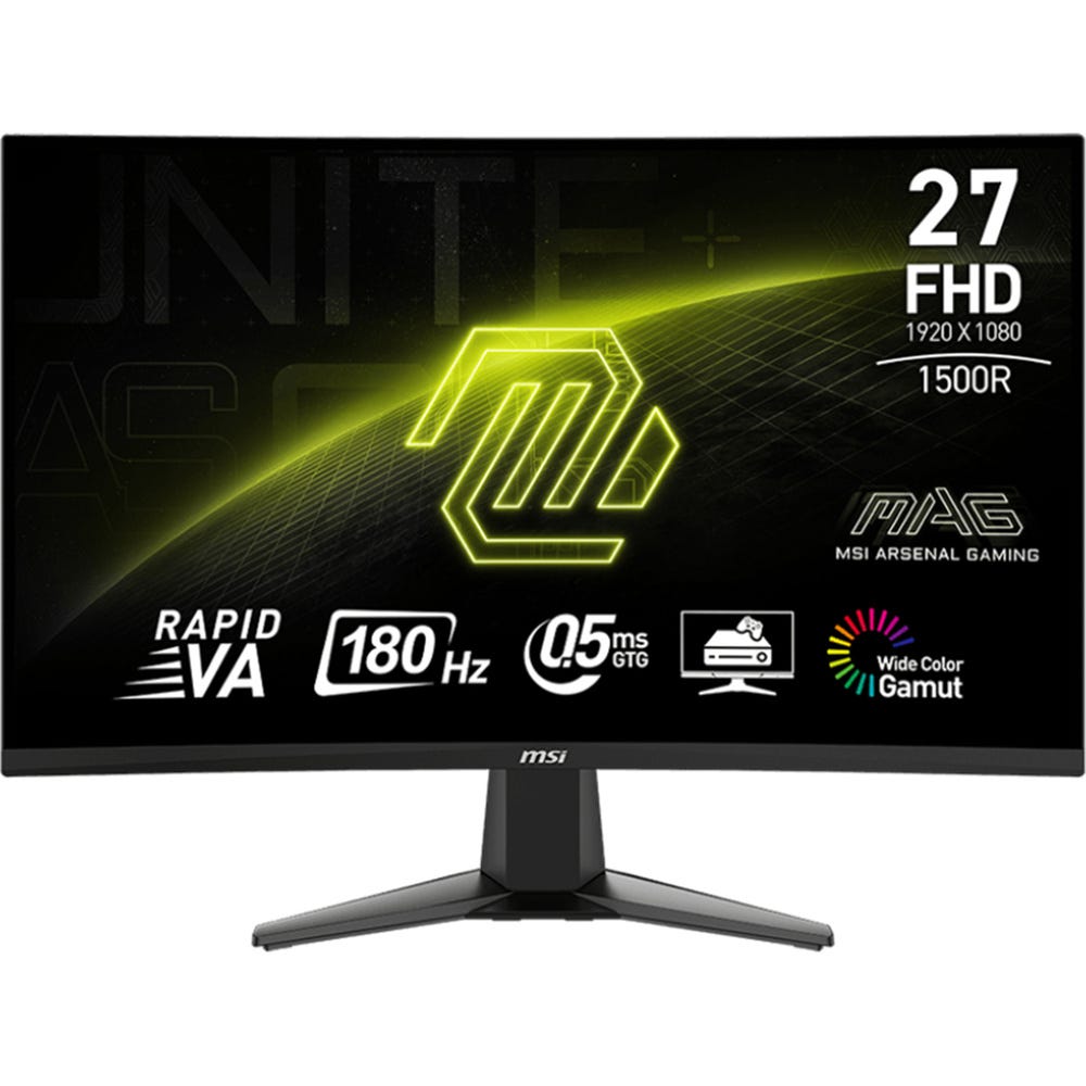 MSI MAG 27C6F 27" 180Hz FHD Curved Rapid VA Gaming Monitor