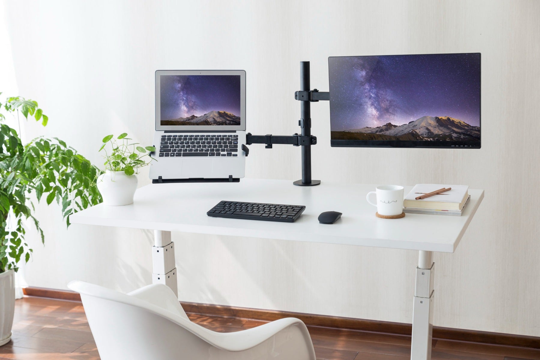 Brateck Steel Laptop Holder Fits 10"-15.6" for Most Desk Mounts with Standard 75X75/ 100X100 Vesa Plate Nbh-2
