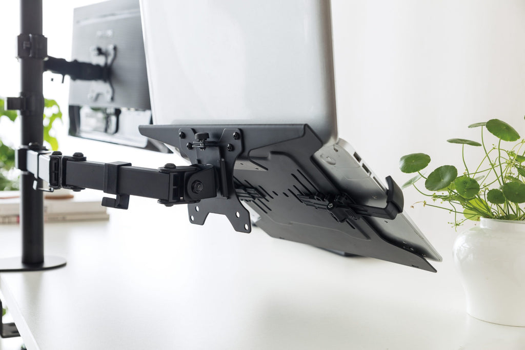 Brateck Steel Laptop Holder Fits 10"-15.6" for Most Desk Mounts with Standard 75X75/ 100X100 Vesa Plate Nbh-2