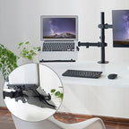 Brateck Steel Laptop Holder Fits 10"-15.6" for Most Desk Mounts with Standard 75X75/ 100X100 Vesa Plate Nbh-2