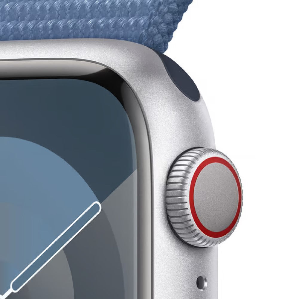 Apple Watch Series 9 41mm Silver Aluminium Case GPS + Cellular Sport Loop