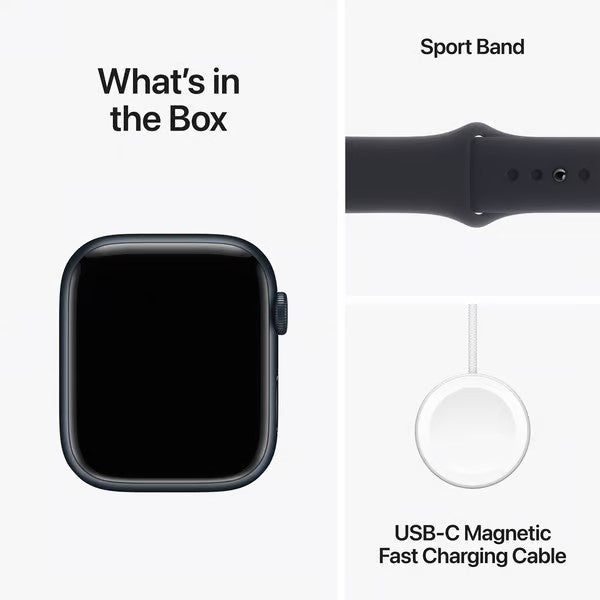 Apple Watch Series 9 45mm Midnight Aluminium Case GPS + Cellular (S/M)