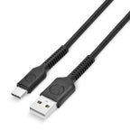 Bonelk Long-Life Easy Grip USB-A to USB-C Cable 60W 2m (Black)