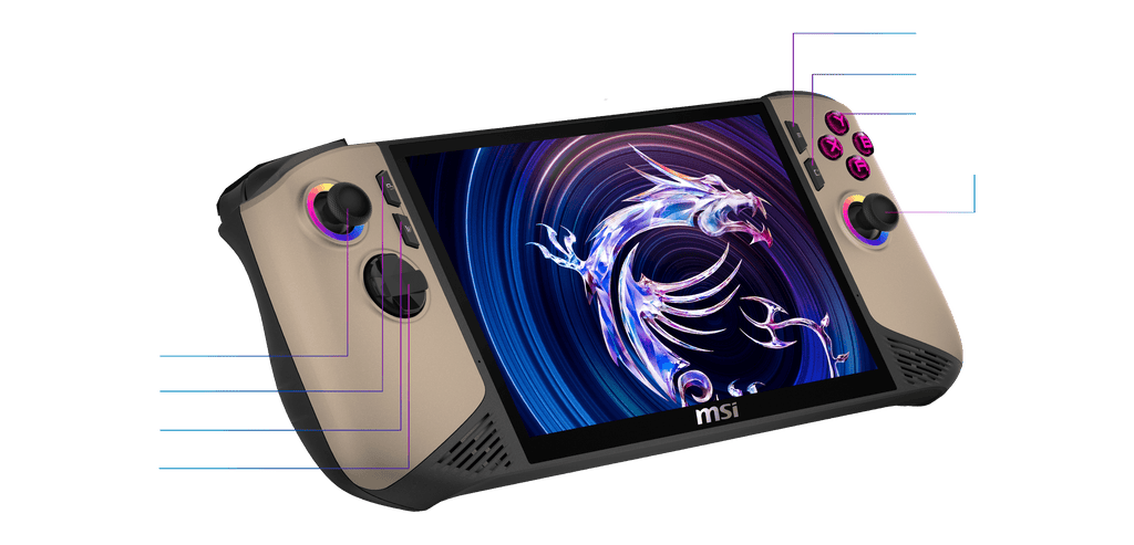 MSI Claw 8 AI+ A2VM Copilot+ 7" Portable Gaming Console with U7-258V 32GB 1TB SSD