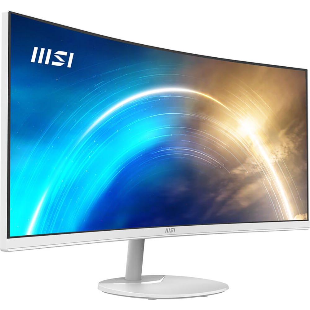 MSI PRO MP341CQW 34" UWQHD 100Hz Ultra-Wide Curved Monitor - White