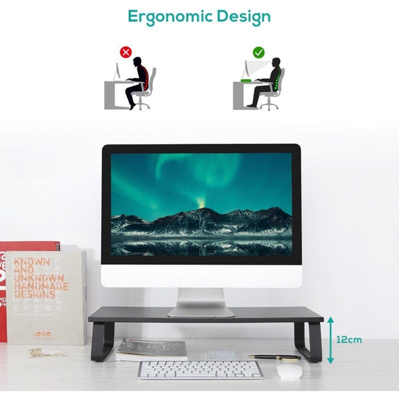 Mbeat activiva ErgoLife Black Monitor Stand Riser