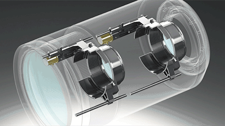 ED (Extra-Low Dispersion) Glass and silent video optimised dual stepping motor autofocus.