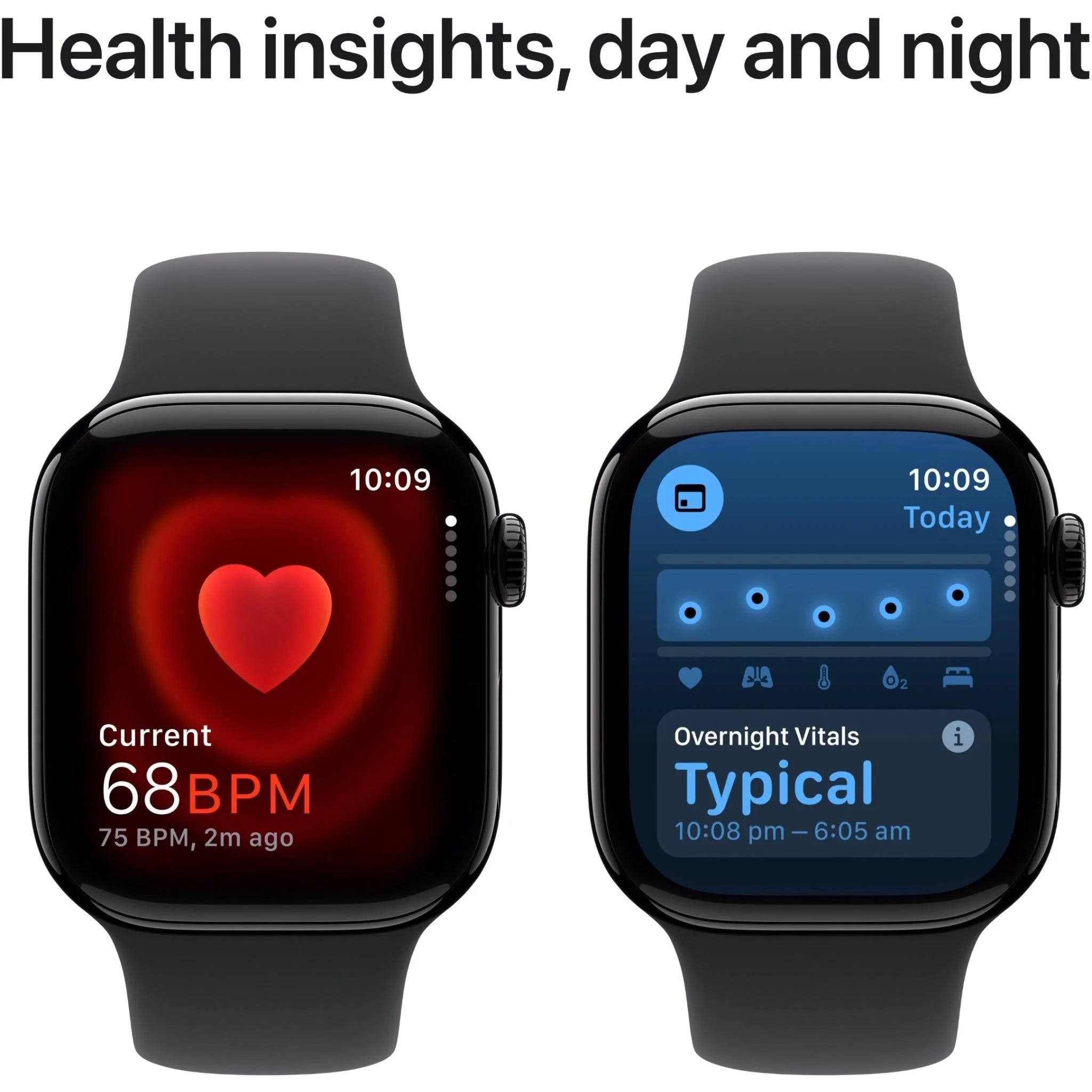 Apple Watch Series 10 42mm Jet Black Aluminium Case GPS + Cellular Sport Band (S/M) (Black)