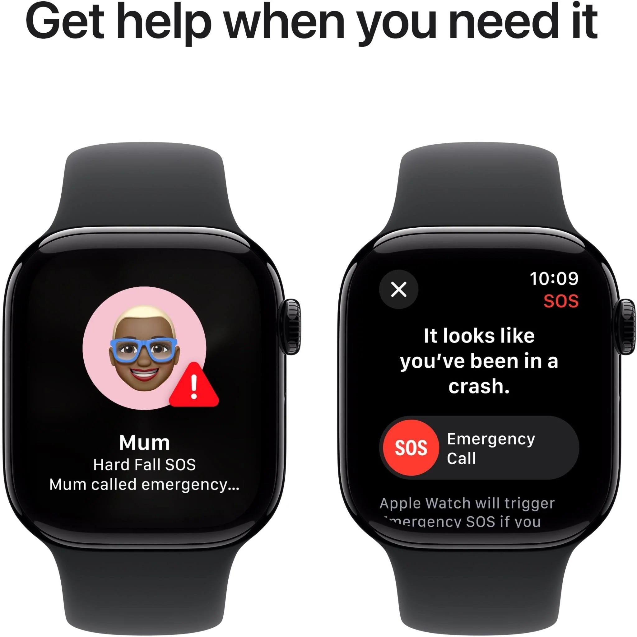 Apple Watch Series 10 42mm Jet Black Aluminium Case GPS + Cellular Sport Band (S/M) (Black)