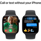 Apple Watch Series 10 42mm Jet Black Aluminium Case GPS + Cellular Sport Band (S/M) (Black)