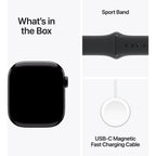 Apple Watch Series 10 42mm Jet Black Aluminium Case GPS + Cellular Sport Band (S/M) (Black)