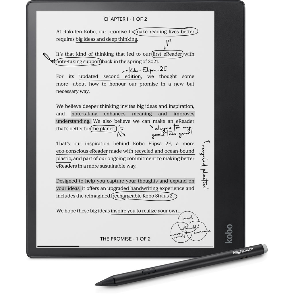 Kobo Elipsa 2E with Kobo Stylus 2 Bundle