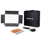 Nanlite 1200DSA DMX LED Panel with V-Mount Battery and Barn Doors