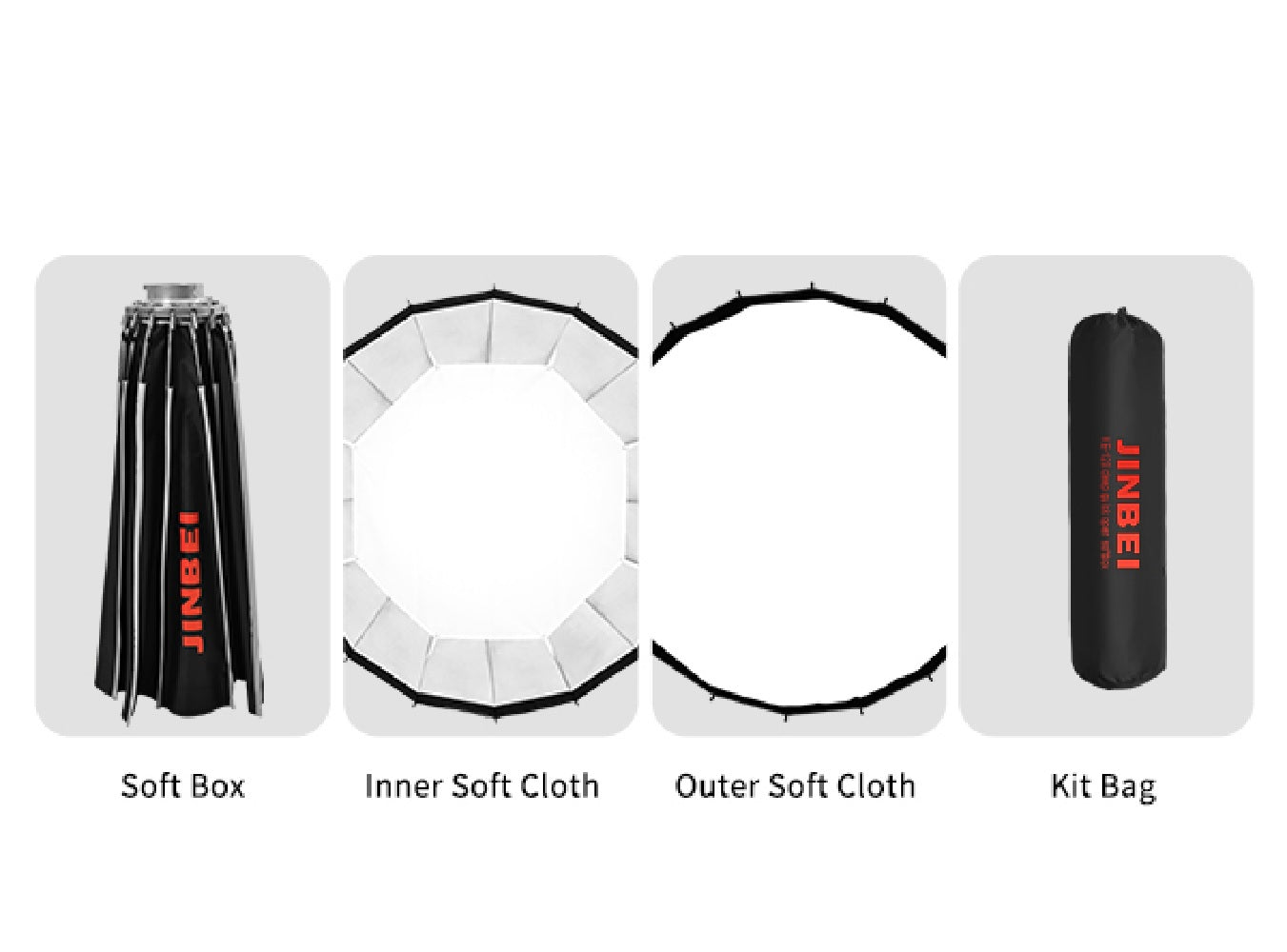  Jinbei 90cm Quick Open Deep Octagonal Umbrella Soft Box