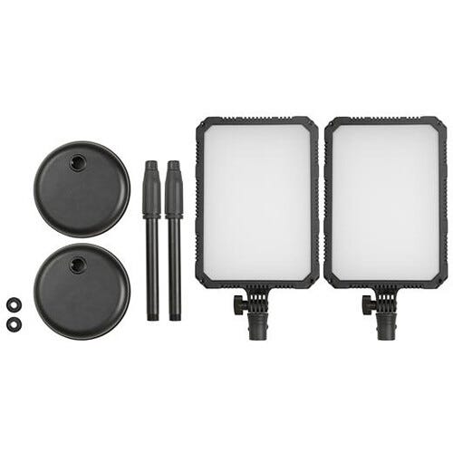 Nanlite Compac 24B Colour Adjustable LED Soft Panel Twin Kit with Desktop Stands
